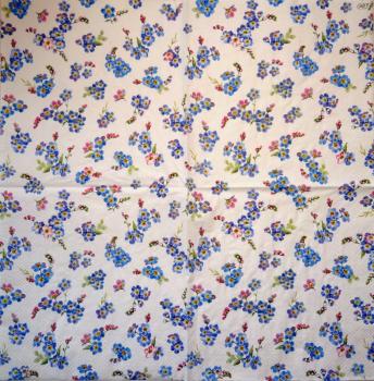 FB-114 Flowers Spring - 3-ply (white) - Ihr